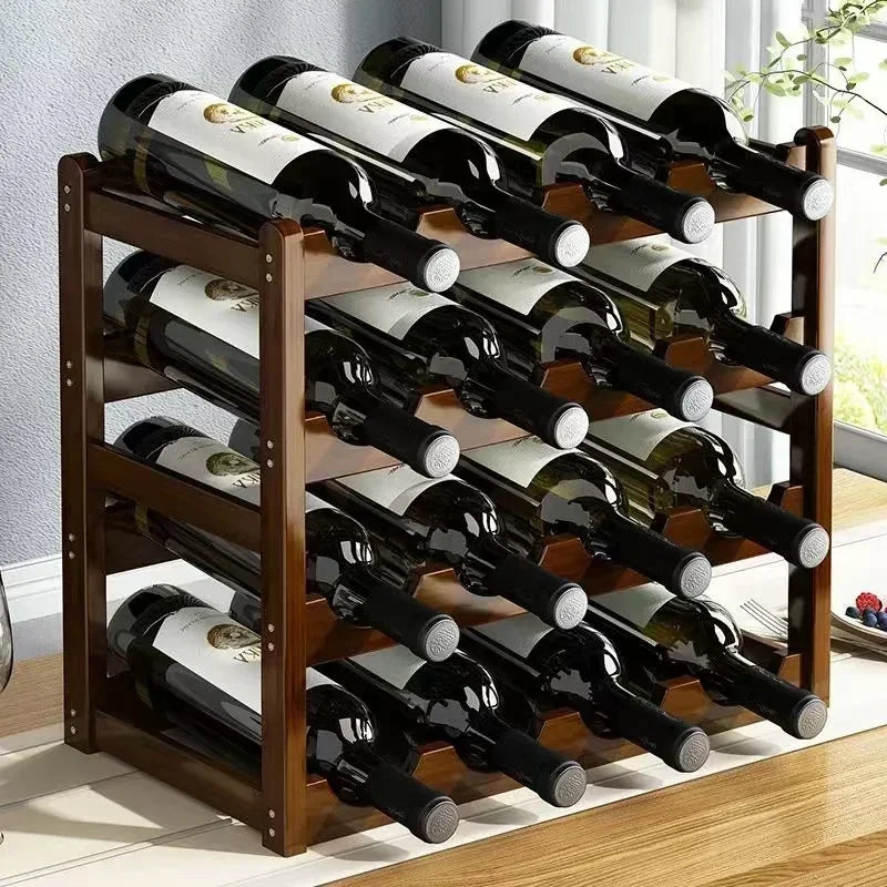 Le Gradin, casier à vin en bambou de 6 à 16 bouteilles - Cave & Comptoir