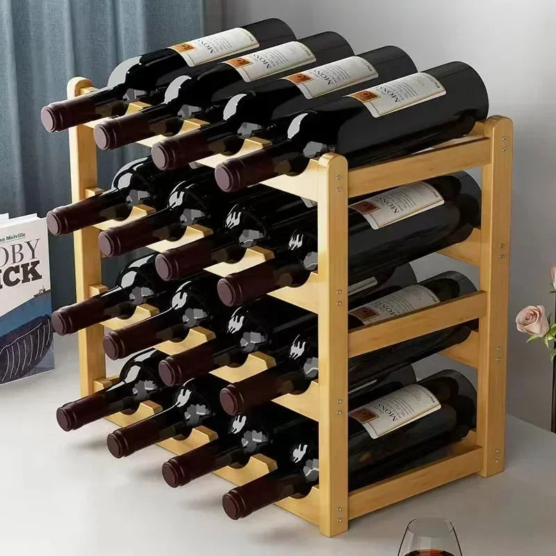 Le Gradin, casier à vin en bambou de 6 à 16 bouteilles, photo 3