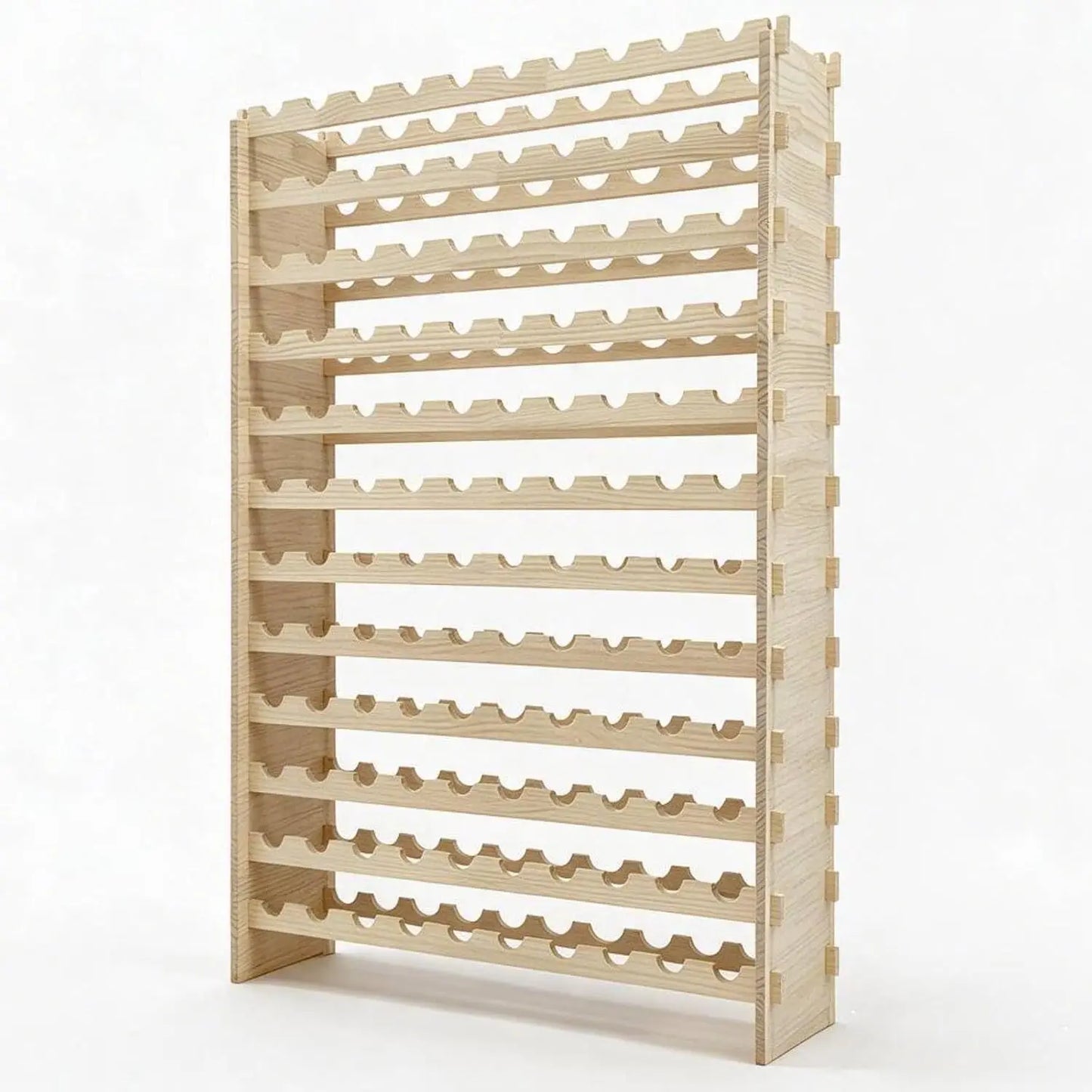La Travée, casier modulaire en bois massif, détail de l'assemblage tenons et mortaises